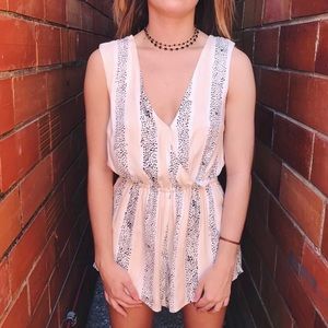 Minkpink romper with cinched waist